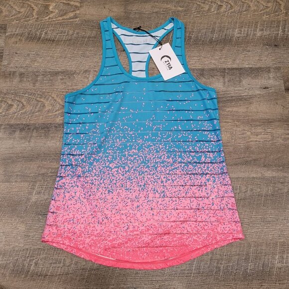ZYIA | Active Havana Tank Top Pattern Pink Embers Striped | Sz. XS - Picture 5 of 10